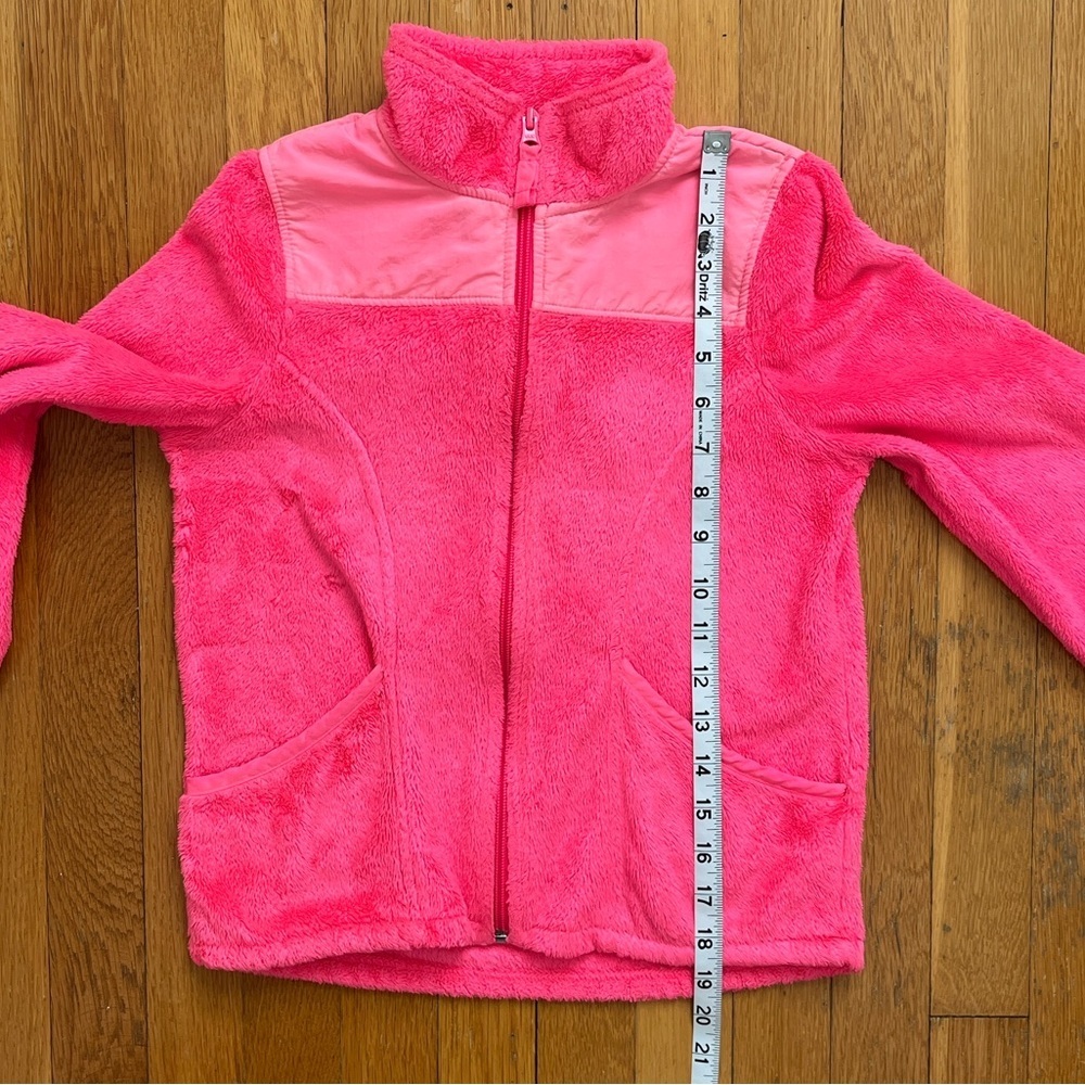 Children’s Place M 7/8 Hot Pink Fuzzy Fleece Full Zip Jacket - Picture 10 of 10